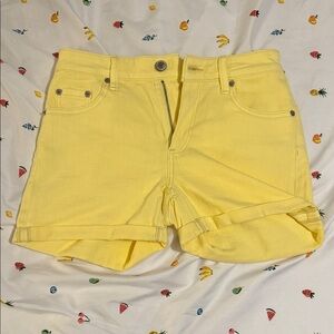 Sunny Yellow Jean Shorts for Women